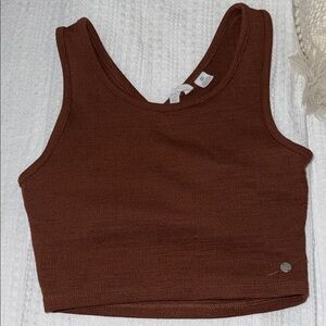 Roxy Chocolate Brown Crop Top